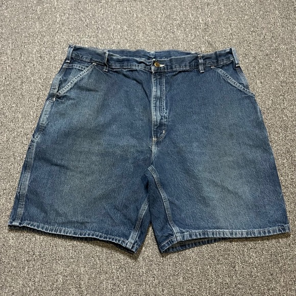 Carhartt Other - Vintage Carhartt B28 DST Denim Carpenter Shorts Blue Size 42 Workwear Utility